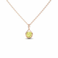 Lemon Citrine Infinity Teardrop Necklace - Paulina