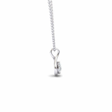 Lab Grown White Diamond Infinity Teardrop Necklace - Paulina