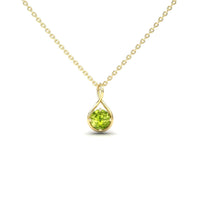 Peridot Infinity Teardrop Necklace - Paulina