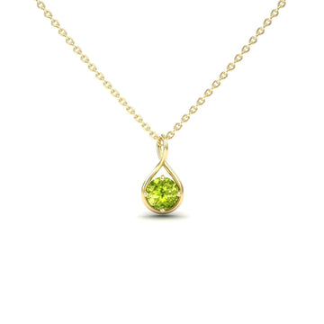 Peridot Infinity Teardrop Necklace - Paulina