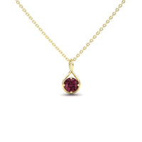 Rhodolite Garnet Infinity Teardrop Necklace - Paulina