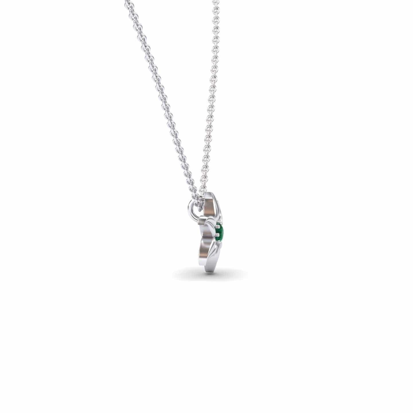 Emerald Floral Swirl Necklace - Dara