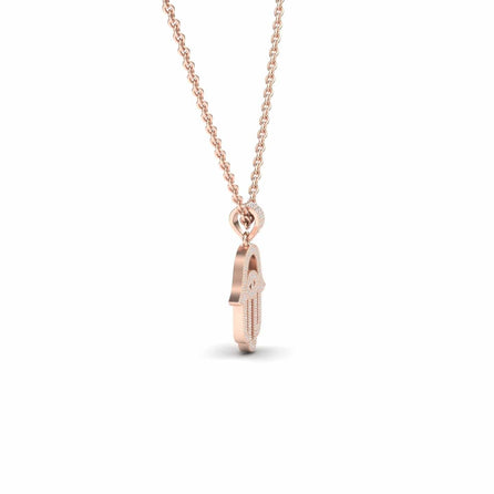 White Diamond Hamsa Necklace - Irene