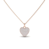 White Diamond Pave Heart Necklace - Janani