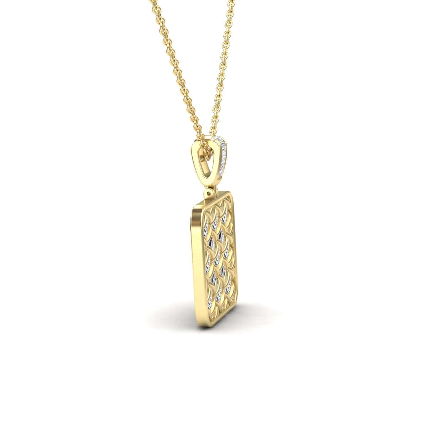 Lab Grown White Diamond Lattice Necklace - Liliana