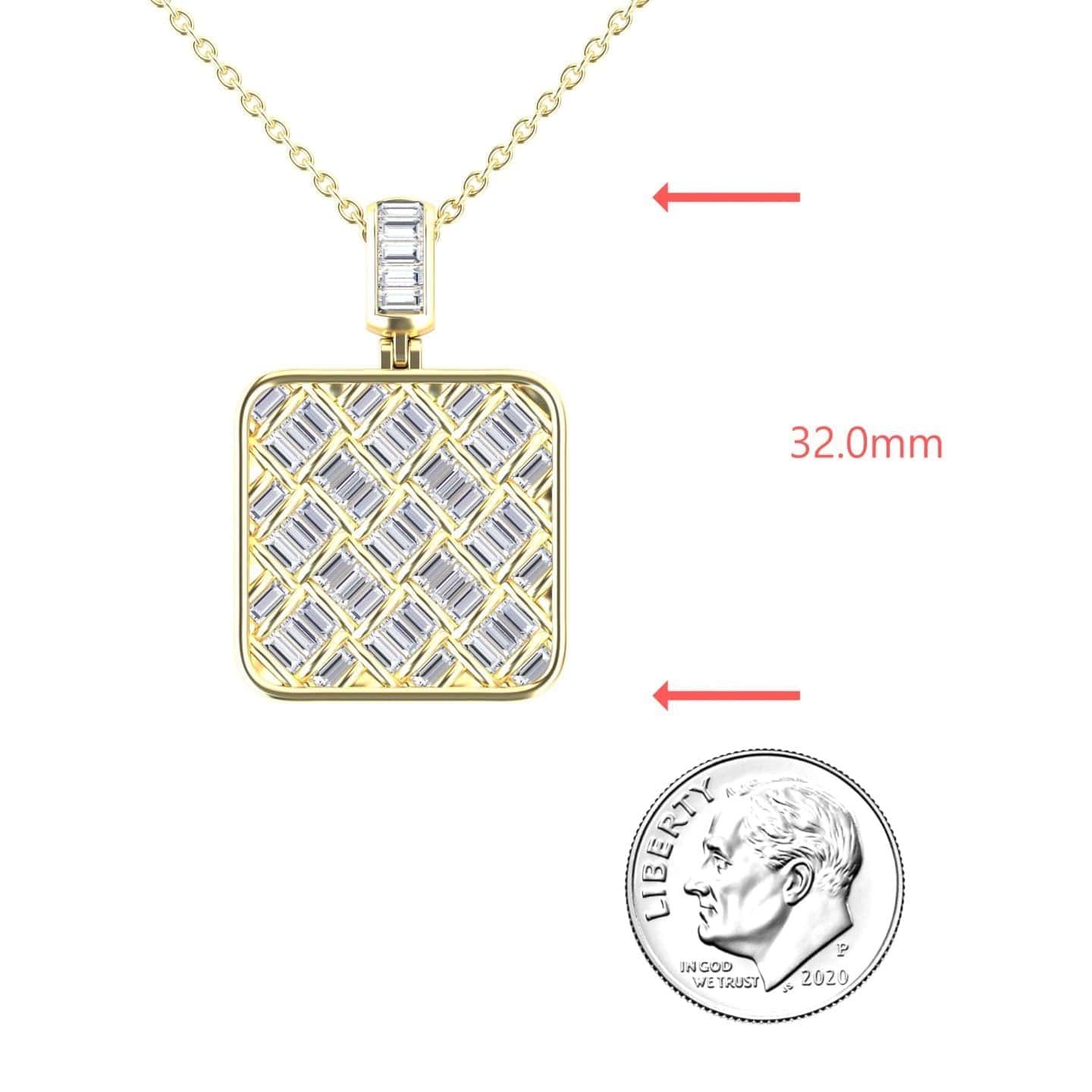 Lab Grown White Diamond Lattice Necklace - Liliana