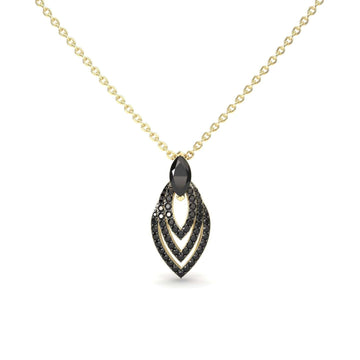 Black Diamond Layered Necklace - Salma