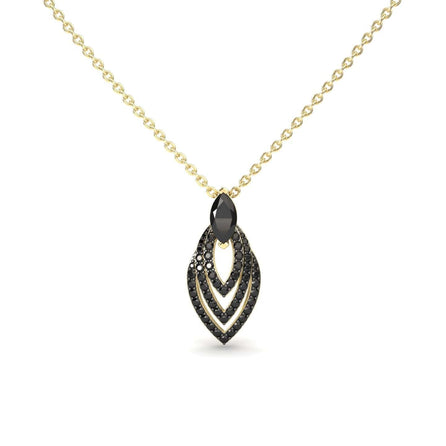 Black Diamond Layered Necklace - Salma