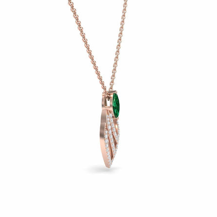 Emerald & Diamond Layered Necklace - Salma