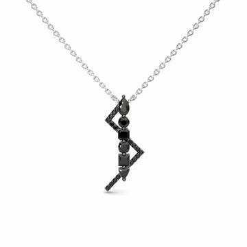 Black Diamond Lightning Bolt Necklace - Tanya