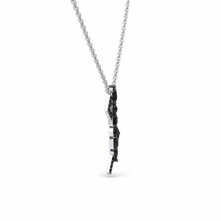 Black Diamond Lightning Bolt Necklace - Tanya