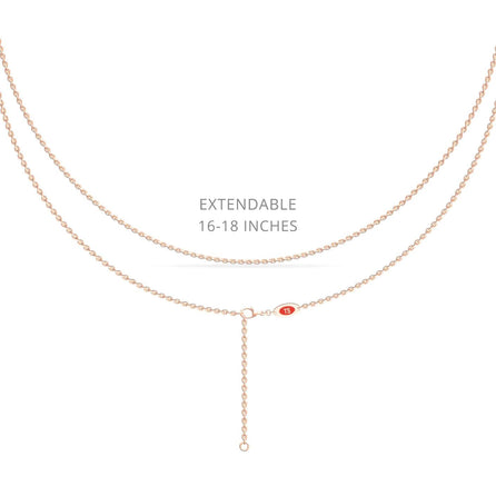 Layered Bezel Set Diamond Drop Necklace - Francesca