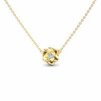 Aquamarine Bloom Floral Necklace - Guinevere