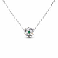 Emerald Bloom Floral Necklace - Guinevere