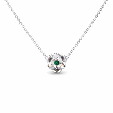 Emerald Bloom Floral Necklace - Guinevere