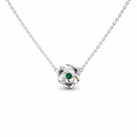 Emerald Bloom Floral Necklace - Guinevere