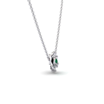 Emerald Bloom Floral Necklace - Guinevere