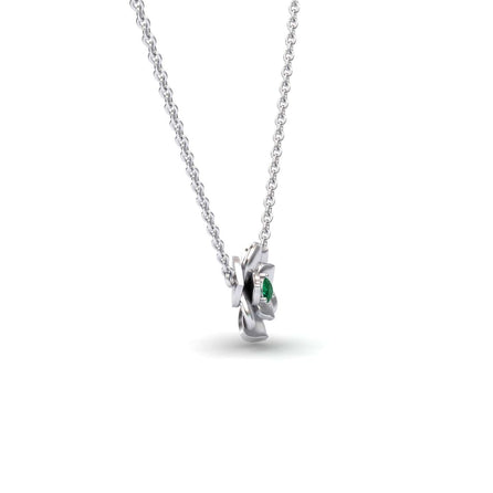 Emerald Bloom Floral Necklace - Guinevere
