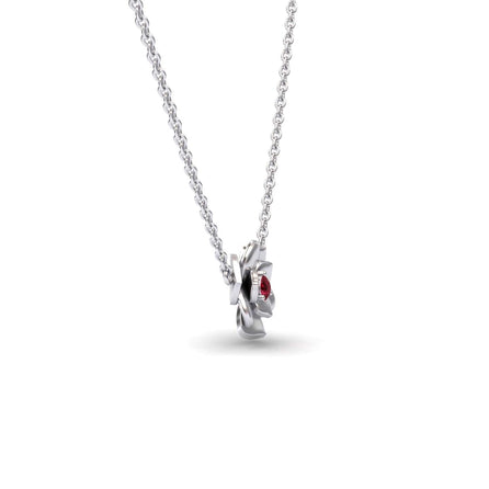 Ruby Bloom Floral Necklace - Guinevere