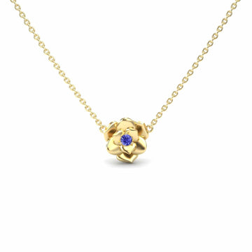 Tanzanite Bloom Floral Necklace - Guinevere