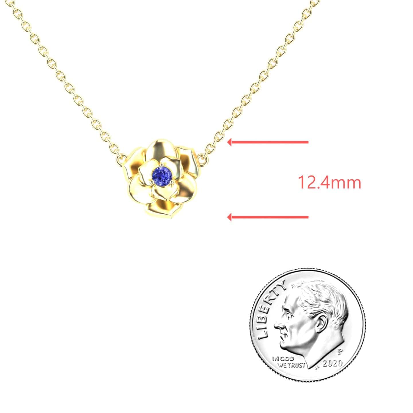 Tanzanite Bloom Floral Necklace - Guinevere