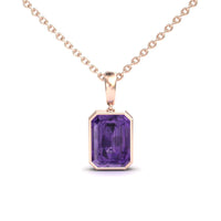 Amethyst Solitaire Necklace - Jovana