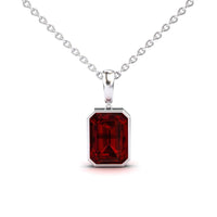 Garnet Solitaire Necklace - Jovana