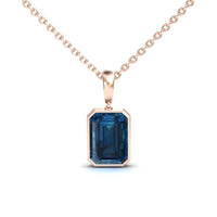 London Blue Topaz Solitaire Necklace - Jovana