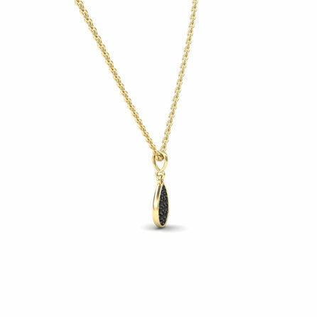 Black Diamond Teardrop Necklace - Isabela
