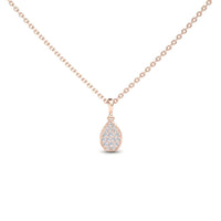 White Diamond Teardrop Necklace - Isabela