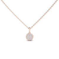White Diamond Pave Disc Necklace - Rucha