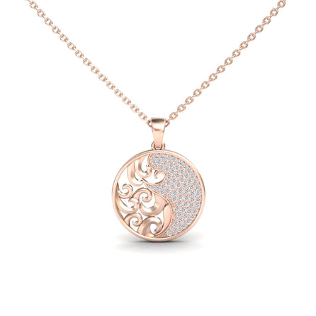 White Diamond Sea Wave Necklace - Vidya