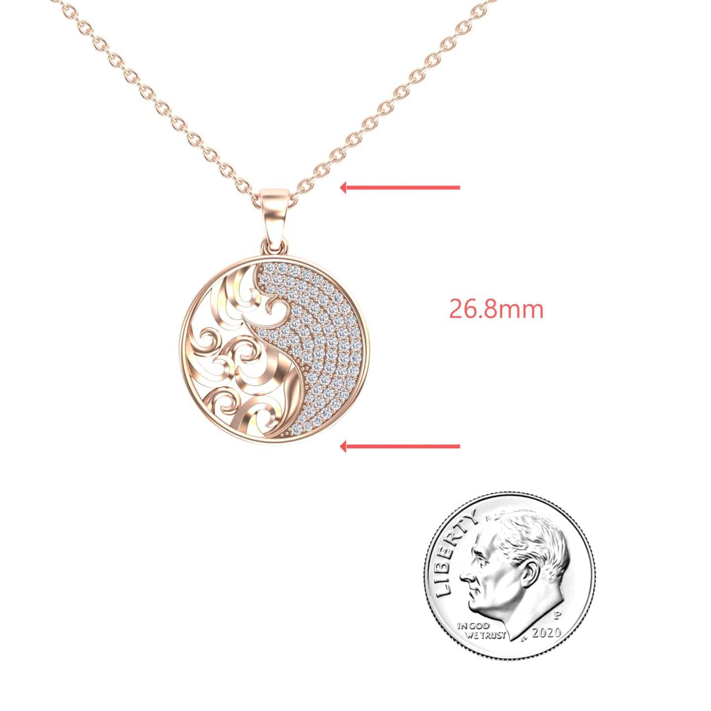 White Diamond Sea Wave Necklace - Vidya
