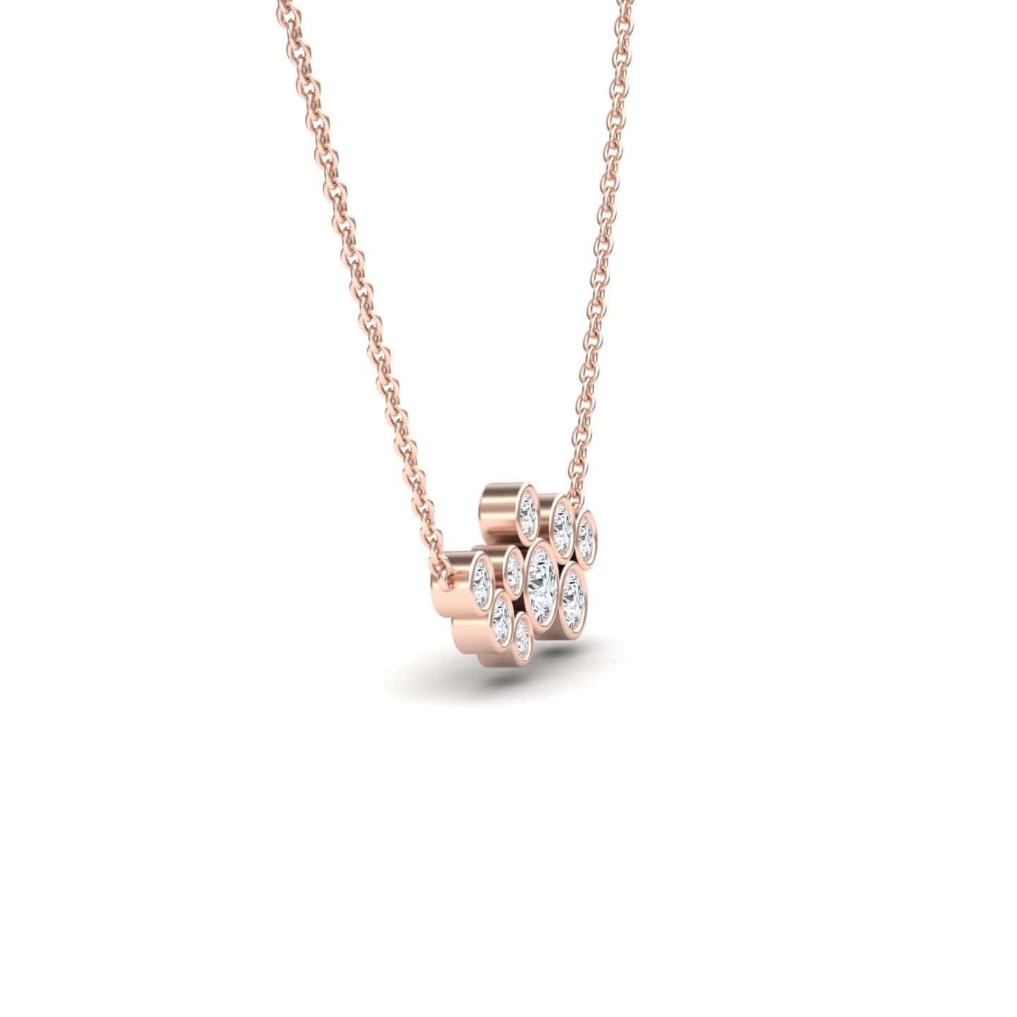 White Diamond Bubble Necklace - Harini