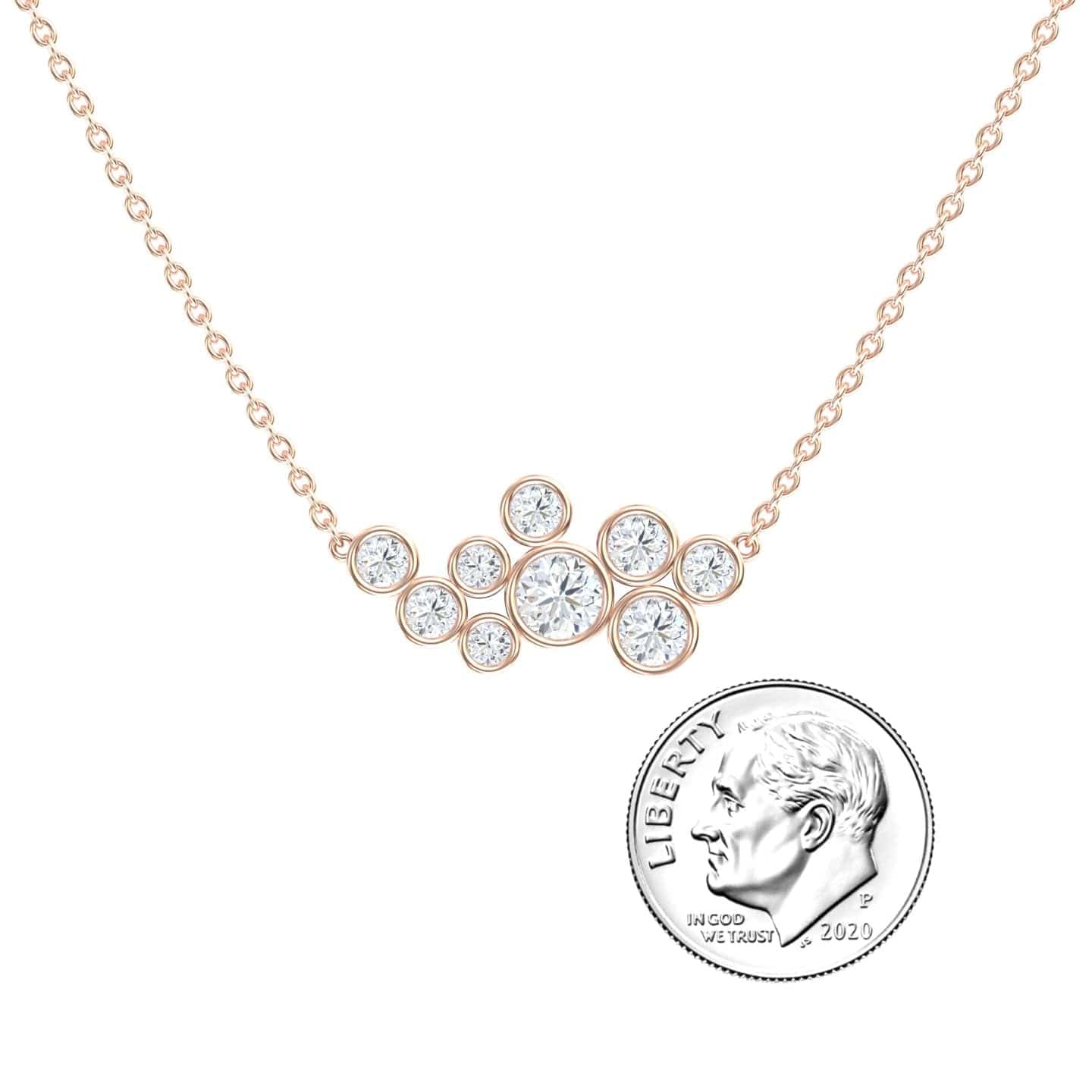 White Diamond Bubble Necklace - Harini