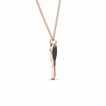 Black Diamond Pave Key Necklace - Jayashree