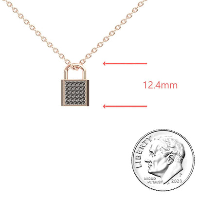 Black Diamond Lock Necklace - Samira