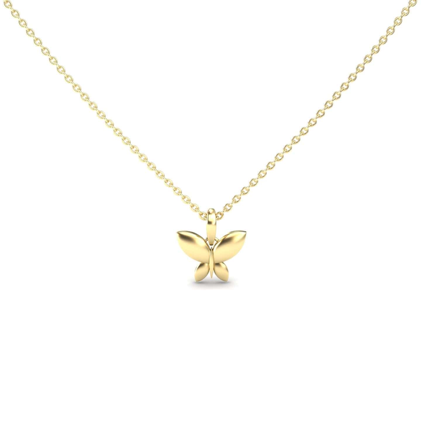 Minimalist Gold Butterfly Charm Necklace - Alessandra