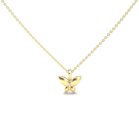 Minimalist Gold Butterfly Charm Necklace - Alessandra