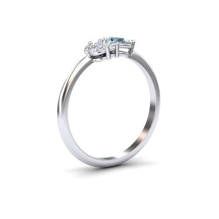 Aquamarine & Diamond Fancy Ring - Julia