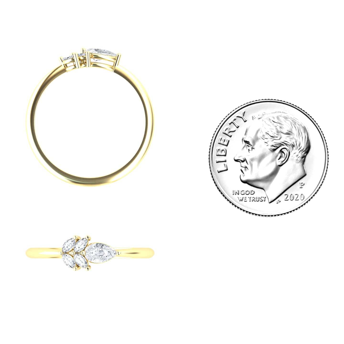 White Diamond Fancy Ring - Julia