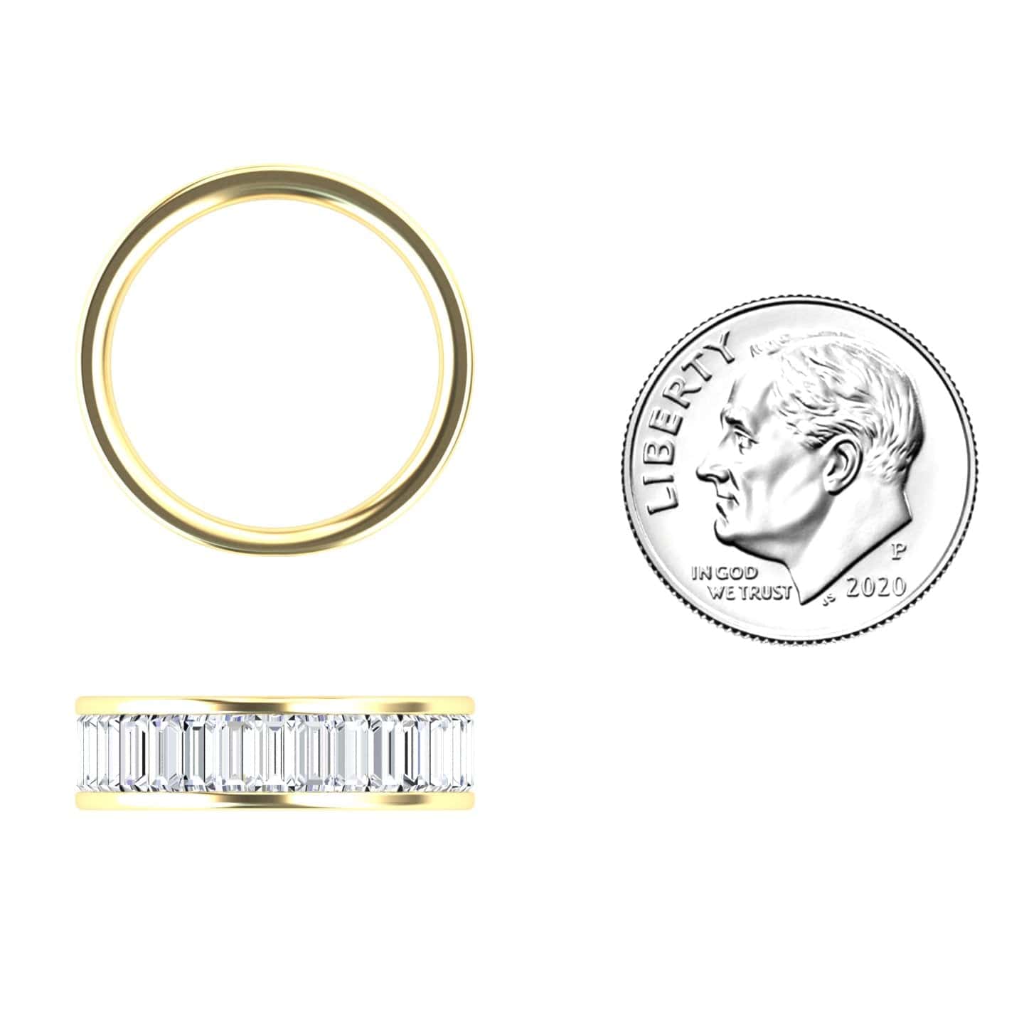 White Diamond Channel-Set Eternity Band - Kyra