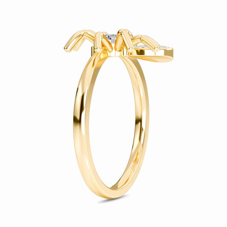 White Diamond Spider Statement Ring - Ainsley