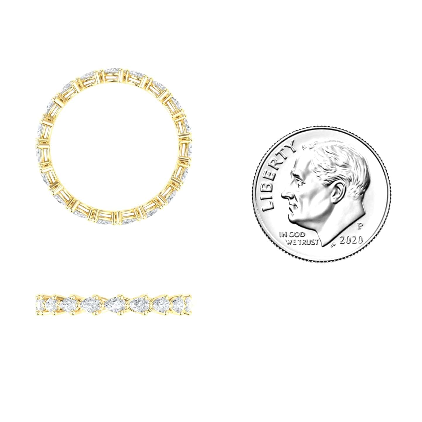 White Diamond Eternity Band Ring - Nikita