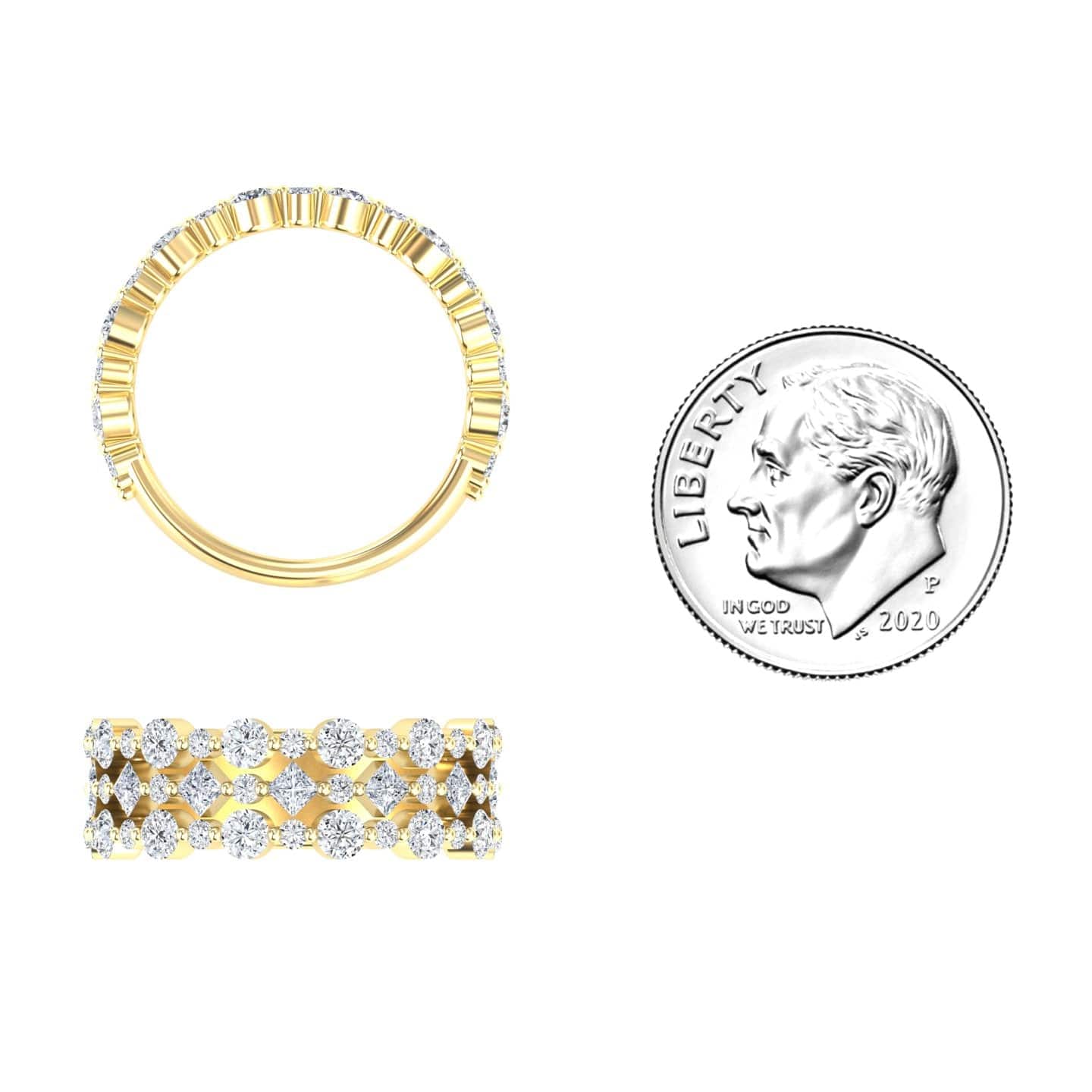 Diamond Lace Band Ring - Victoria