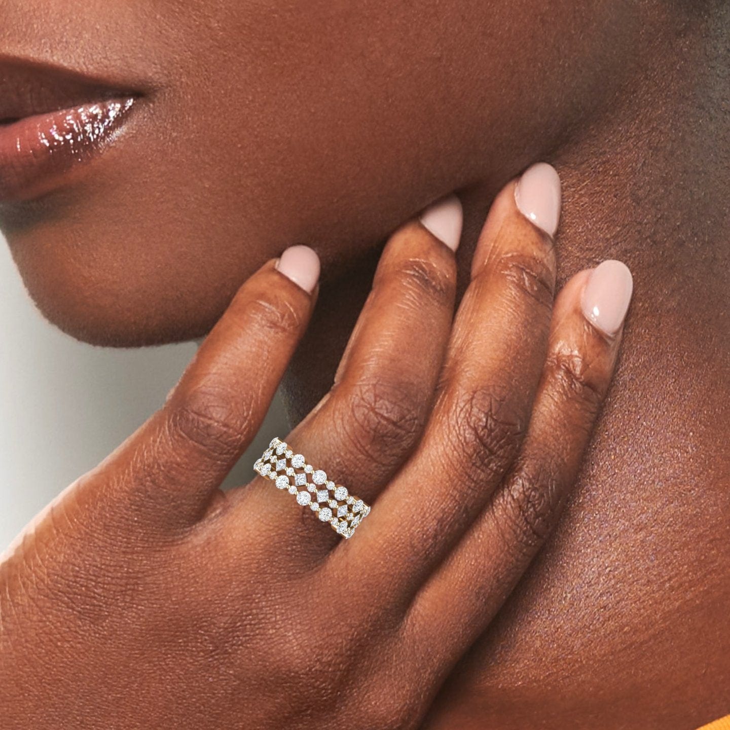 Diamond Lace Band Ring - Victoria
