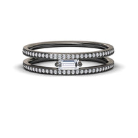 White Diamond Double Band - Bianca