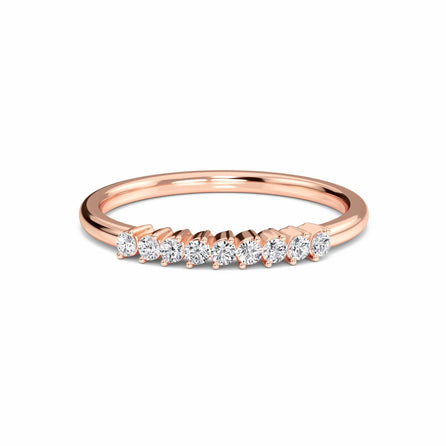 Floating Diamond Half Eternity Ring - Cora