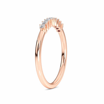 Floating Diamond Half Eternity Ring - Cora