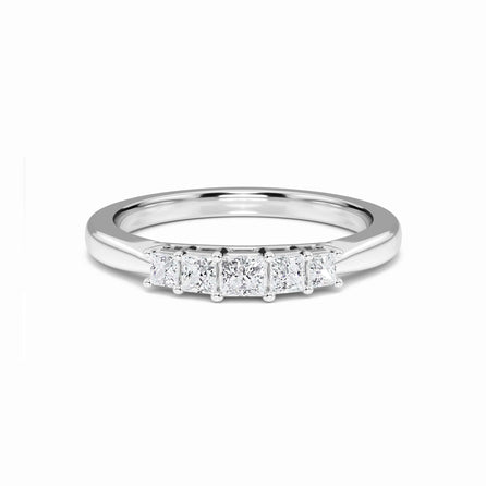 Diamond Prong Set Half Eternity Ring - Bailey